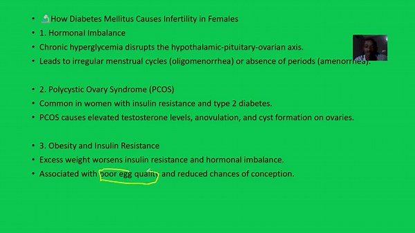 How Diabetes mellitus can Cause Of infertility in Females