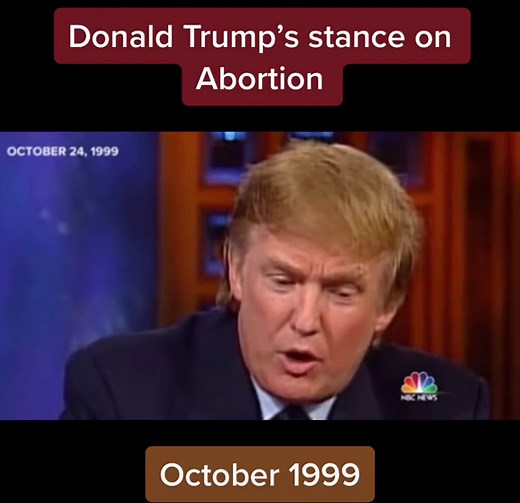 1999: Donald Trump on NBC’s Meet the Press explaining why he is pro-choice, when discussing the topic of late-term abortion with moderator Tim Russert. #donaldtrump #donald #trump #abortion #prochoice #women #roevwade #dobbsvjackson #supremecourt