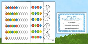 Caterpillar and Butterfly Pattern Busy Bag Prompt Card and Resource Pack