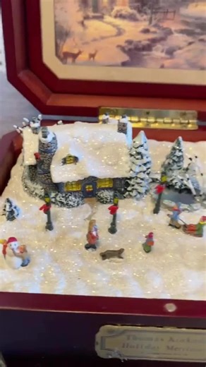 Vintage Thomas Kinkade Music Box: Holiday Merriment Collector's Series - Etsy UK