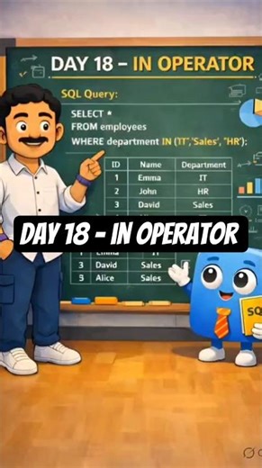 #Day 18 - IN Operator #sql