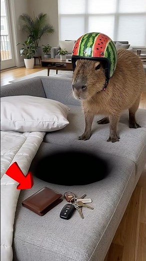 Cute Capybara Tries To Stop A Black Hole 😂