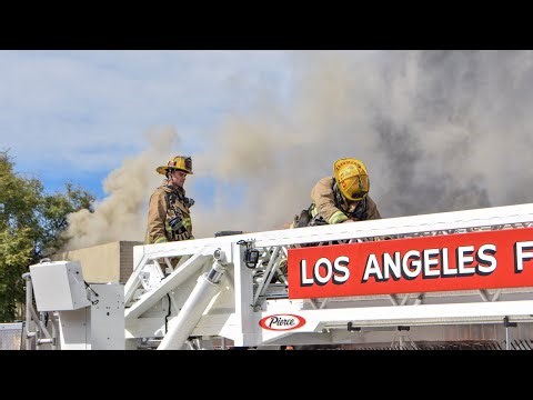 LAFD Commercial Structure Fire (Previous-Burn): Station 66 (Hyde Pk.)