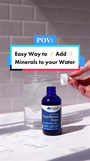 The #1 reason trace minerals drops are good for you is because they replenish vital essential minerals and can be taken daily 💪💧✨ #traceminerals #hydrate #foryou #watertok #waterbottle #holistichealth #mineralsupplements