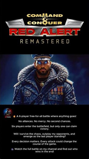 Command & Conquer: Red Alert Remastered - A 6-player free-for-all battle where anything goes!