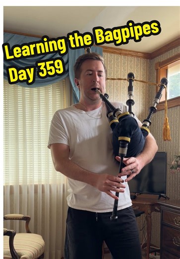 First attempt at getting Green Hills of Tyrol on the bagpipes, still needs a lot of work. I could also feel my hands tensing, ended up making embellishments not too great. But progress is progress! I am feeling more and more confident I’ll have this down before the end of the month🫡 #bagpipes #musictok #musicjourney #practicemakesprogress #scottishmusic