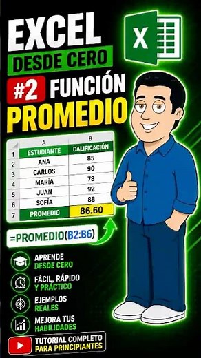 🚀 EXCEL DESDE CERO #2 | ¿Cómo sacan promedios en Excel? 😳