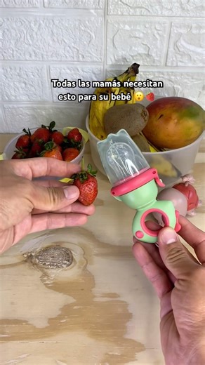 Chupon de frutas para comida sólida para tu bebé 👶🏻 🍼🍓#bebes #bebe #mamáprimeriza #hijos #baby