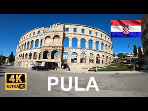 🇭🇷 Pula, Croatia - 4K - Virtual Walking Tour - Top Attractions