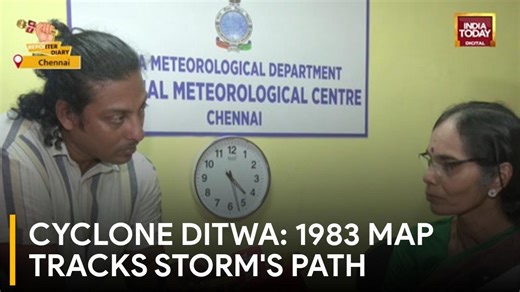 Cyclone Ditwah: 1983 Relief Map Explains Storm's Parallel Path to Tamil Nadu Coast