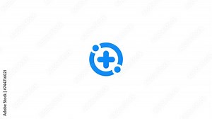 Medical sign cross icon, Medical equipment logotype cross icon animation.