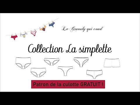 Tutoriel montage "La simplette", culotte, slip, brésilien, string, tanga, shorty, boxer