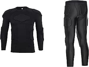 Men's Padded Football Protective Gear Set Training Suit for Soccer Basketball Paintball Rib Protector