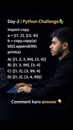 Day 2- Python Challenge!! #shorts#ytshorts #youtubeshorts #python#coding#codesnax01