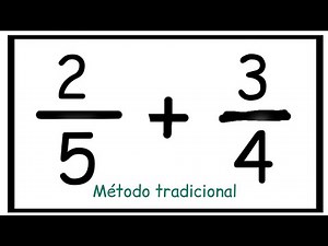 Adição de frações com denominadores diferentes por mmc | 2/5 + 3/4|