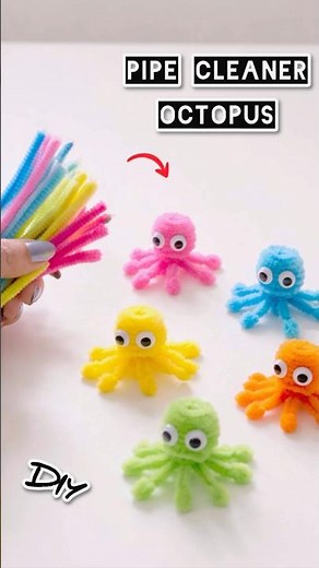 Super Easy Pipe Cleaner Octopus Making #diy #pipecleanercraft