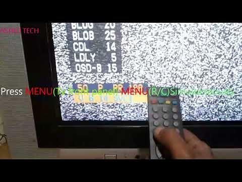 How to open LG crt tv service mode