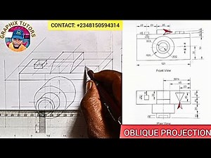 Step by step Guide: Transformation of Orthographic To (Oblique cavalier) projection