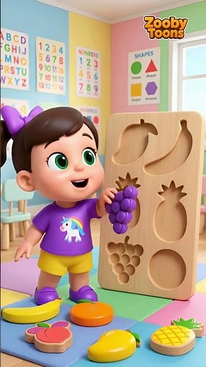 Learn Fruit Names with Match the Fruits Game 🍎🍌🧩 | Fun Learning for Kids | Kids Songs