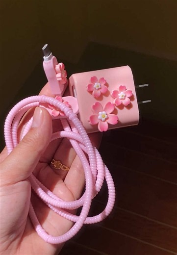 Pink Charger Cord Protector: Durable Cable Guard Case
