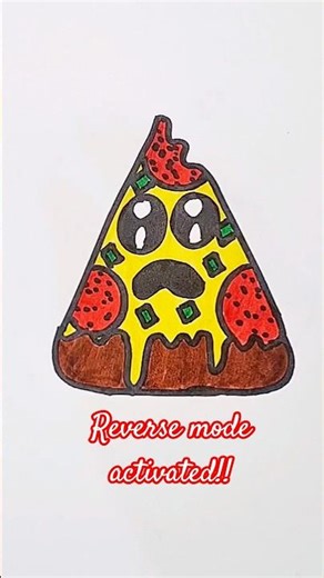 I Drew a SAD Pizza… but in Reverse?! 😢🍕 #Shorts