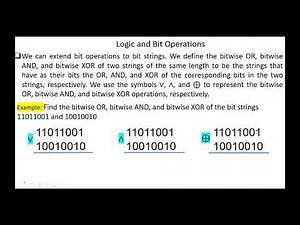Logic and Bit Operations