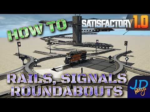 Blueprints For 🚇 Rails, Roundabout & Signals 🏭 Satisfactory ⚒️ Tutorial, Walkthrough