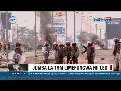 Vijana wakabiliana na polisi Kitengela