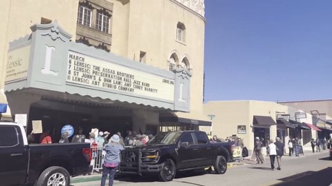 Justice Amy Coney Barrett faces supporters, protesters at Santa Fe's Lensic
