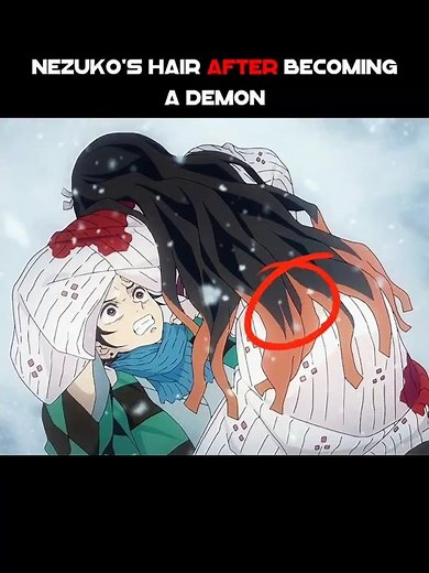 Nezuko's hair before becoming a demon #demonslayer #tanjiro #nezuko