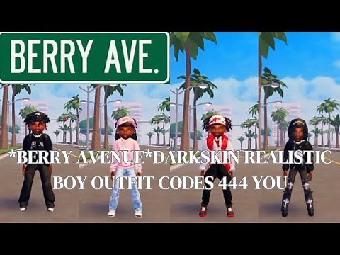 Darkskin Realistic Boy Outfit Codes 444 you*BERRY AVENUE CODES CLOTHES*