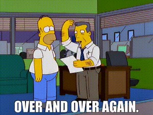 over and over again.