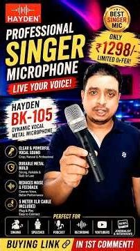 🎤 Sennheiser-Like Voice for ₹1298? 😱 Hayden BK-105 Mic Test🔥