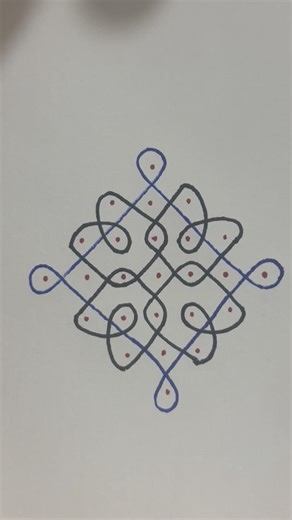 The Precision in This Kolam Design is Insane #kolam #rangoli #satisfying