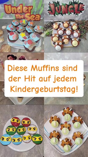 Diese 6 kreativen Muffin-Ideen für Kindergeburtstage kommen immer gut an 🧁✨ Von schokoladig bis fruchtig, von lustig bis spektakulär – perfekt für das Snack-Buffet oder als kleine Kuchen-Alternative. ✔ Fußballmuffins mit Kinder Bueno & Nutella ✔ Dino Muffins (Schoko-Bananen-Muffins als Triceratops-Köpfe) ✔ Unterwasser-Schokoladen-Muffins ✔ Ninjago Muffins mit Kinderschokolade im Inneren ✔ Bananen-Muffins als Affen ✔ Mikrofon-Kuchen mit Heidelbeeren im Waffelbecher 👉 Alle Rezepte & Anleitungen 