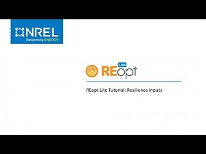 REopt Lite Tutorial: Resilience Inputs