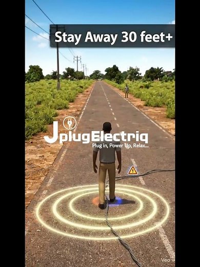 Stay Away 30 feet - Fallen High Voltage Wire Safety