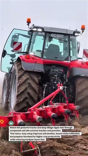 Massive Deep Tillage Beast Breaking Hard Soil! 🚜🔥 #TractorPower #DeepTillage #Farming