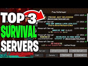 3 BEST MINECRAFT SURVIVAL Servers to Join in 26.11