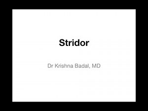 Approach to a child with Stridor