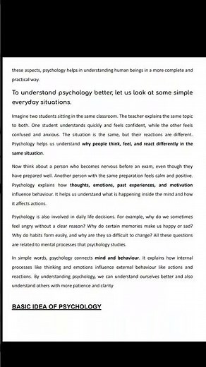 introduction to psychology easy explanation for freshers to understand #education #psychology