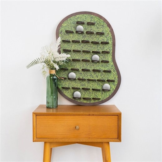 Wood Golf Ball Display, Moss Golf Ball Display, Golf Ball Wall Organizer, Golf Ball Display Shelf, Golf Ball Display Shelf,golf Ball Storage - Etsy