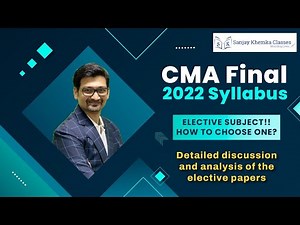 CMA Final | Elective Subject | 2022 Syllabus | Introduction | How to choose? | SPMBV, RMBI, ENTS