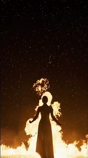 Woman on Fire: Mesmerizing Body Art and Explosive Light Show!