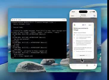 WhatsApp CLI that works out of the box with no config? Wassist got you> npm i -g @wassist/cli - supports all message types out of the box- sandbox number for direct interactive messaging- connect your own numbers to message other people- All Official WhatsApp API (no bans)