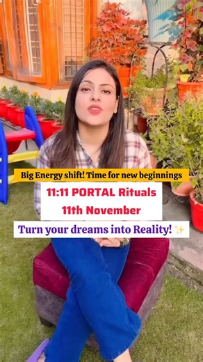 Ridhima Luthra on Instagram: "The 11/11 energy portal is a powerful gateway for aligning with your highest intentions. It’s a day of awakening, fresh starts, and amplified manifestation. 🌟 Write your wish 11 times morning & evening to anchor your desire in the universe. 🌟 Repeat “I am open to new beginnings” 21 times to invite transformation and flow. 🌟 Perform the bay leaf ritual to release your wish into universal energy. Step into this cosmic energy and allow the magic of 11/11 to open new