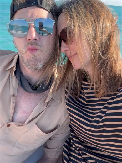 Vera Farmiga on Instagram: "Roses are red, violets are blue, skip the flowers, bring me a grouper or two. I love you @rennhawkey"