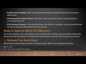 The Quickest Way to Move Half a Million Files with a Batch File