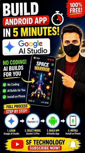 How to Create An Android App without Coding Using AI #aivideo #shorts #appdevelopment #geminiai