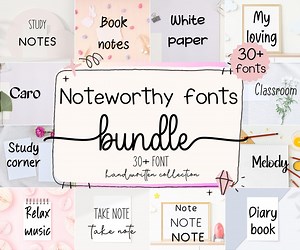 30  Take Note Fonts - the Goodnotes Fonts Mega Bundle, Procreate Fonts, Teacher Fonts, Handwriten Fonts, Digital Planner, Presentation Font - Etsy